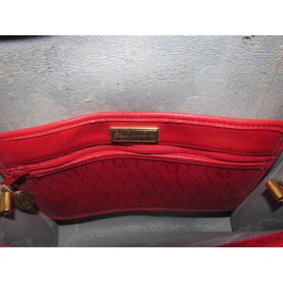Dior Vintage Red Honeycomb Print Crossbody 2-Way Coated Canvas And Red Leather - Picture 12 of 12